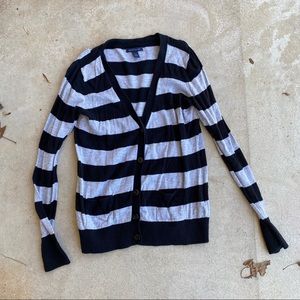 TOMMY HILFIGER cardigan SMALL gray black sweater